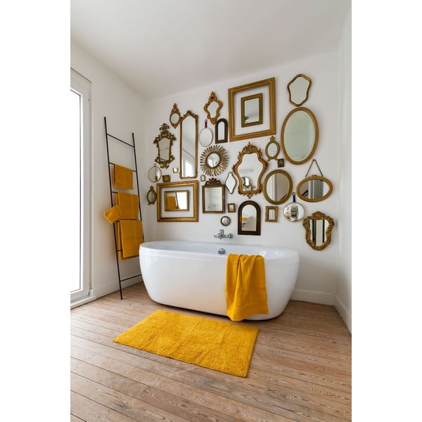 Okrovožltá kúpeľňová predložka 100x60 cm Riva - Tiseco Home Studio-image-1