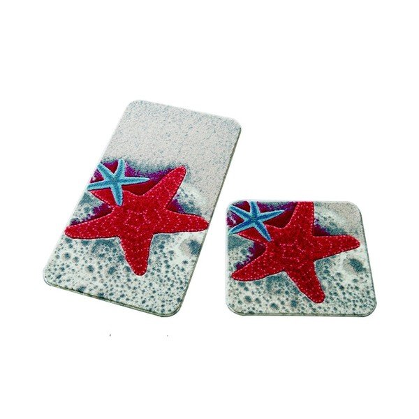 Sada 2 kúpeľňových podložiek Confetti Bathmats Starfish