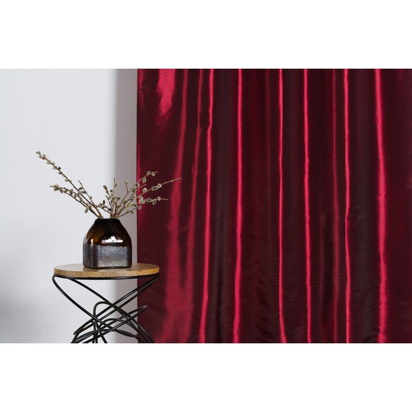 Vínovočervený záves 140x245 cm Royal Taffeta – Mendola Fabrics-image-2