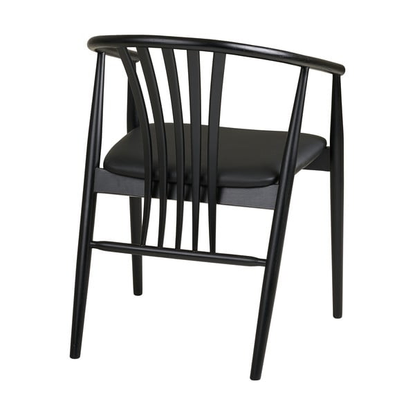 Čierna jedálenská stolička s podrúčkami z bukového dreva Agustin – House Nordic-image-4