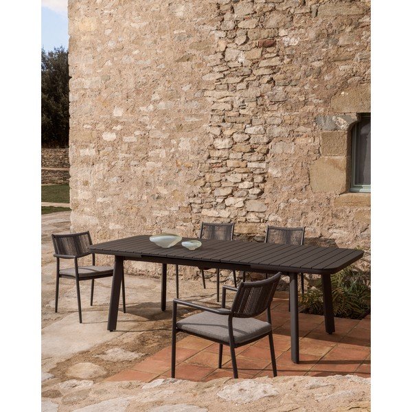 Kovový záhradný jedálenský stôl 100x185 cm Izola – Kave Home-image-1