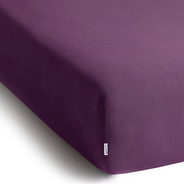 Fialová napínacia plachta jersey 160x200 cm Amber – Restilo-image-2