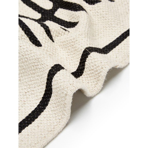 Béžovo-čierny ručne tkaný bavlnený koberec Westwing Collection Rita, 70 x 140 cm-image-2