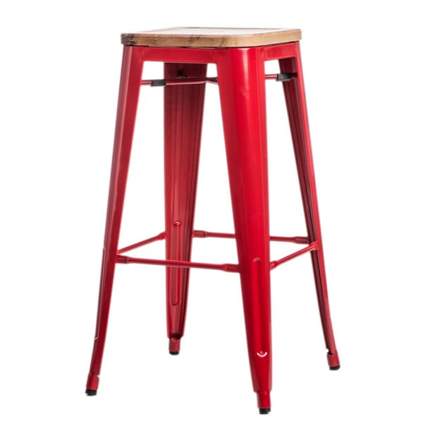 Červená barová stolička D2 Paris Ash Wood