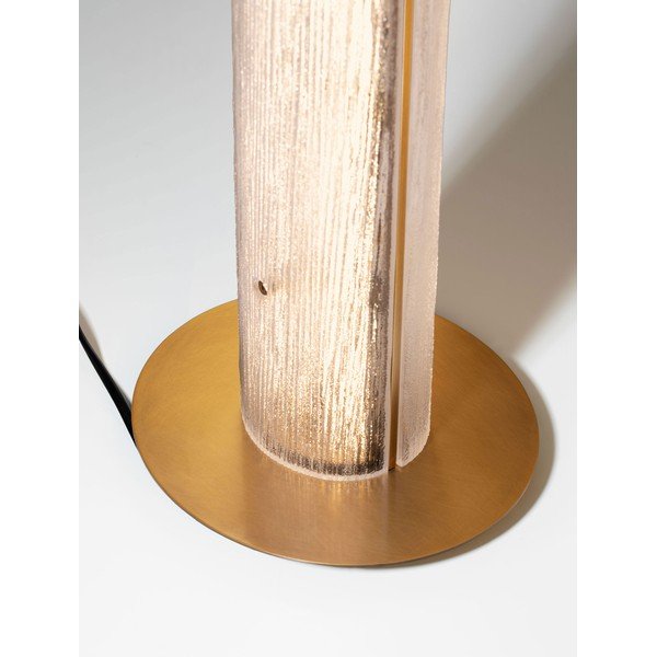 Kovová LED stolová lampa v mosadznej farbe so skleneným tienidlom (výška  40 cm) Gloree – Nova Luce-image-3