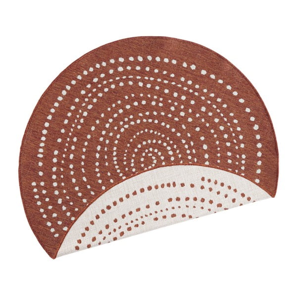 Červený vonkajší koberec NORTHRUGS Bali, ⌀ 140 cm-image-3