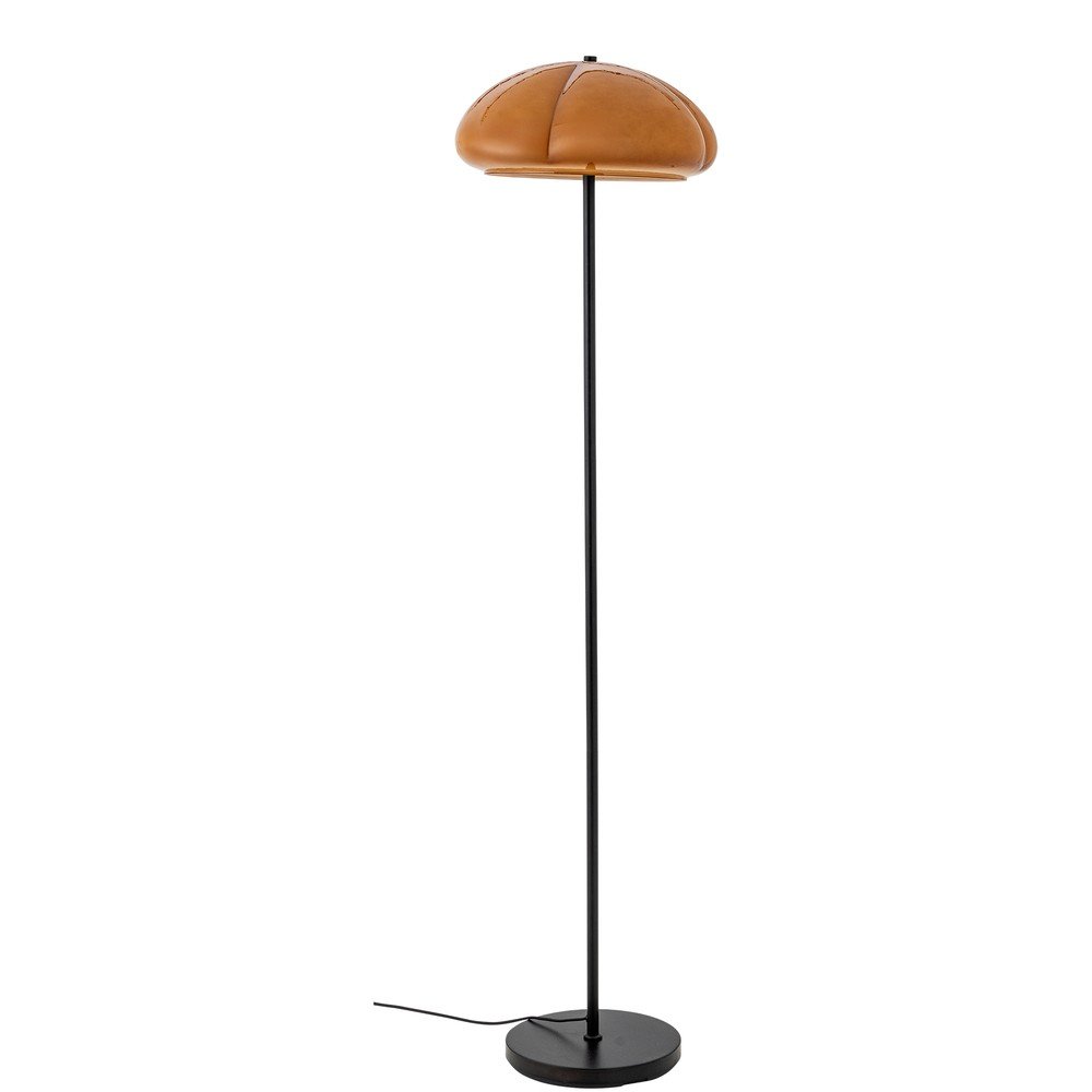 E-shop Okrovožltá stojacia lampa so skleneným tienidlom (výška 157 cm) Kinoko – Bloomingville