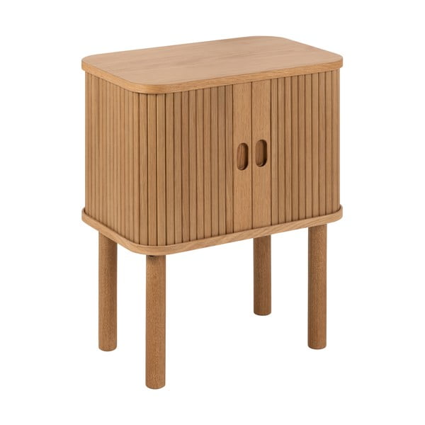 Nočný stolík v dekore duba v prírodnej farbe Langley – Actona-image-2