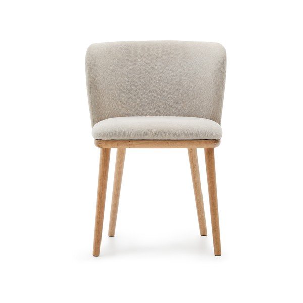 Béžové čalúnené jedálenské kreslo Ciselia – Kave Home-image-3