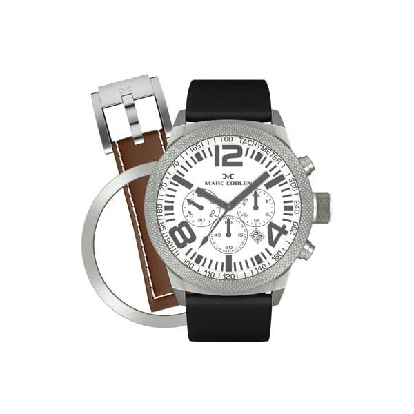 Unisex hodinky Marc Coblen s remienkom a ozdobou ciferníku naviac P16