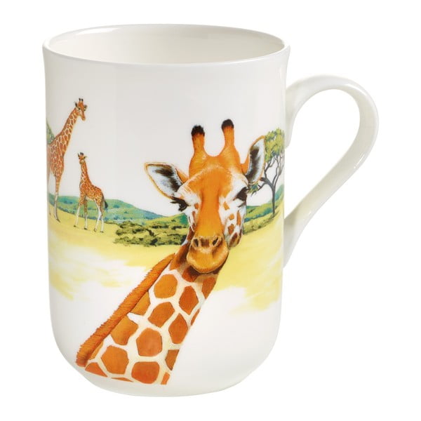 Hrnček z kostného porcelánu Maxwell & Williams Animals Giraffe, 330 ml