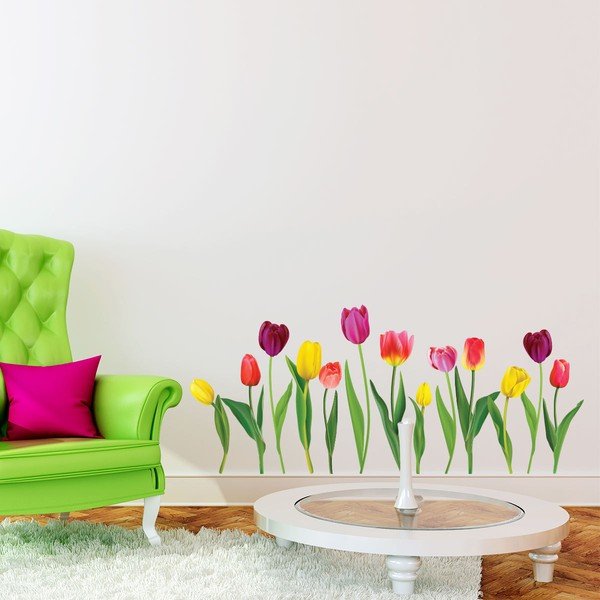 Sada samolepiek na stenu Ambiance Colorful Tulips-image-1