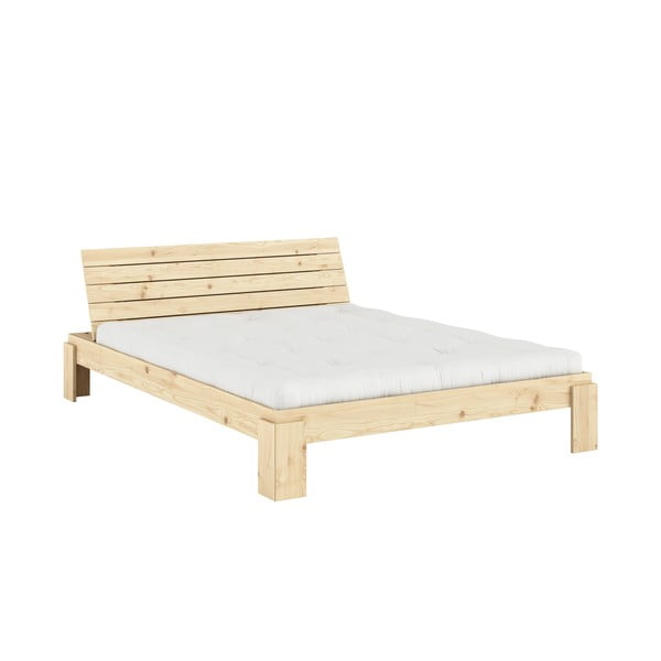 Dvojlôžková posteľ z borovicového dreva s roštom v prírodnej farbe 160x200 cm Layers – Karup Design-image-3