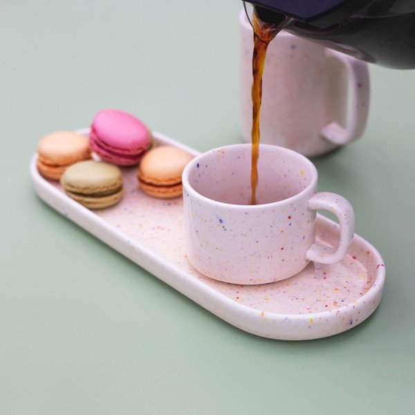 Béžový servírovací porcelánový tanier Fika – ONA-image-1
