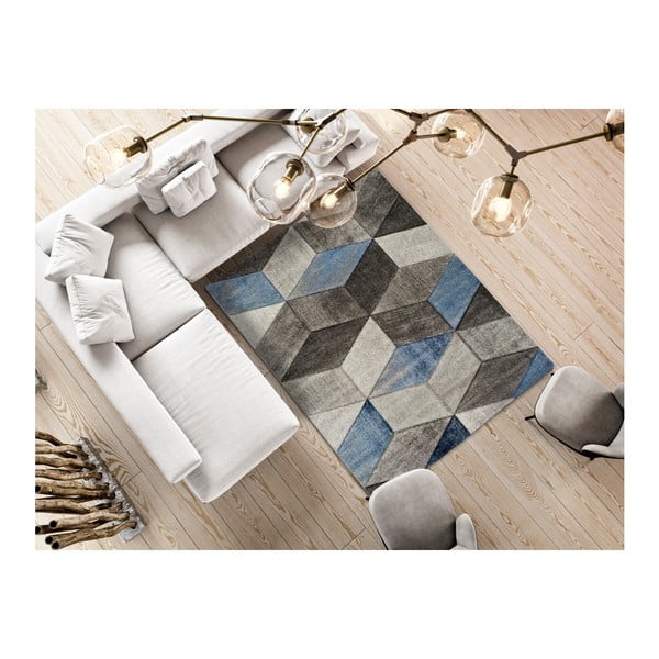 Modro-sivý koberec Universal Indigo Azul Robo, 140 × 200 cm-image-1