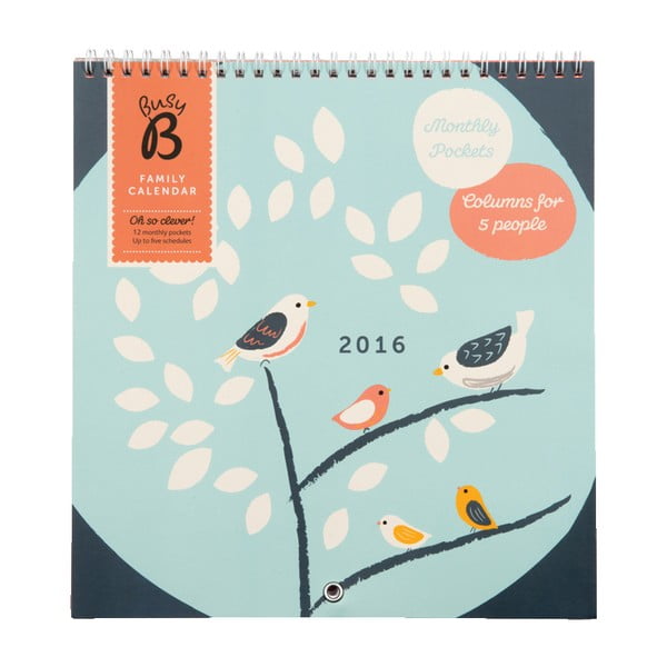 Rodinný kalendár Birds 2016