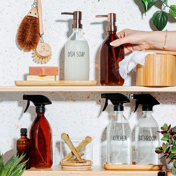 Sklenený rozprašovač 500 ml Amber – Sass & Belle-image-1