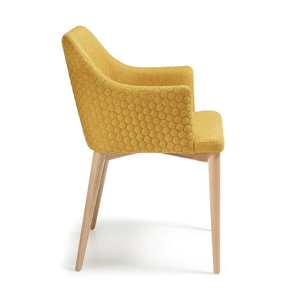 Horčicovožltá jedálenská stolička Kave Home Danai-image-2