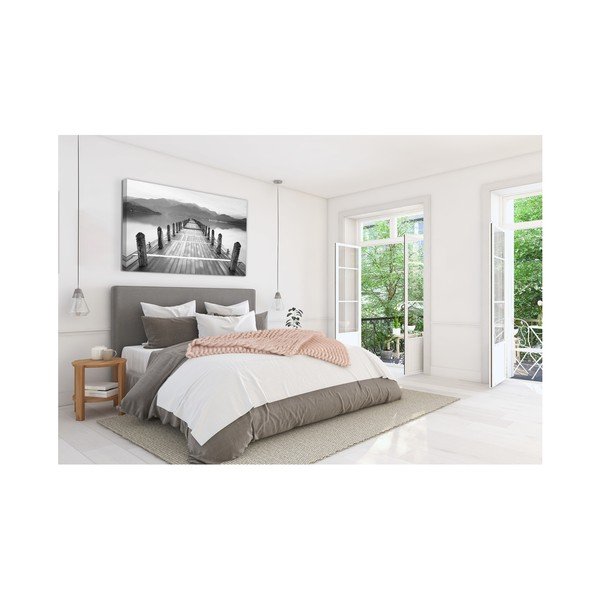 Čierno-biely obraz Styler Canvas Harmony Molo V, 75 × 100 cm-image-1