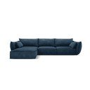 Tmavomodrá rohová pohovka (ľavý roh) Vanda - Mazzini Sofas