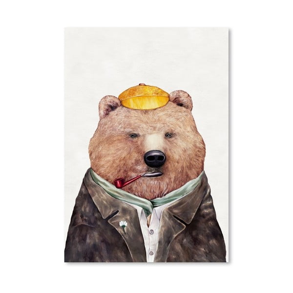 Plagát Brown Bear, 30x42 cm