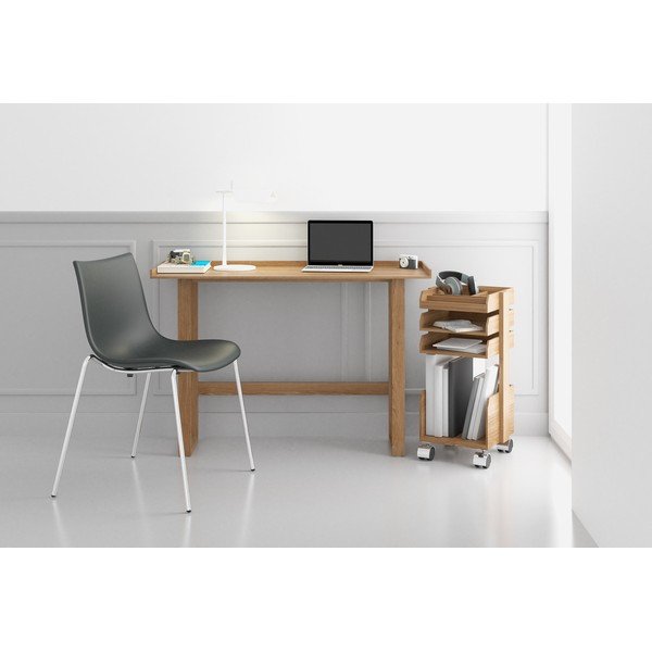 Písací stôl z masívneho dubového dreva Wireworks Slim-image-1