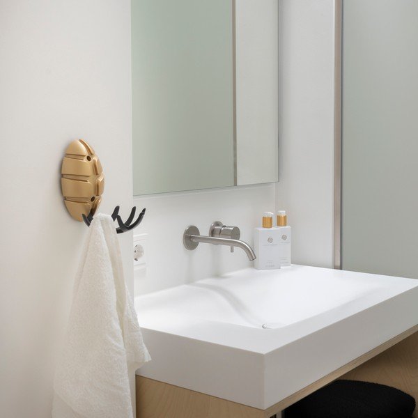 Čierny/v zlatej farbe nástenný plastový háčik Bug – Spinder Design-image-1