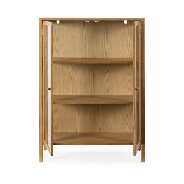 Vitrína v dekore duba v prírodnej farbe 90x126x40 cm Ceci – MOME-image-4