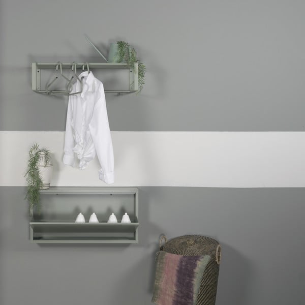 Sivozelená kovová výklopná skrinka na topánky 75x37,5x12,5 cm Billy – Spinder Design-image-4