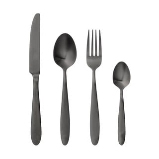4-dielna súprava príborov v čiernej farbe Bloomingville Cutlery Eleganza