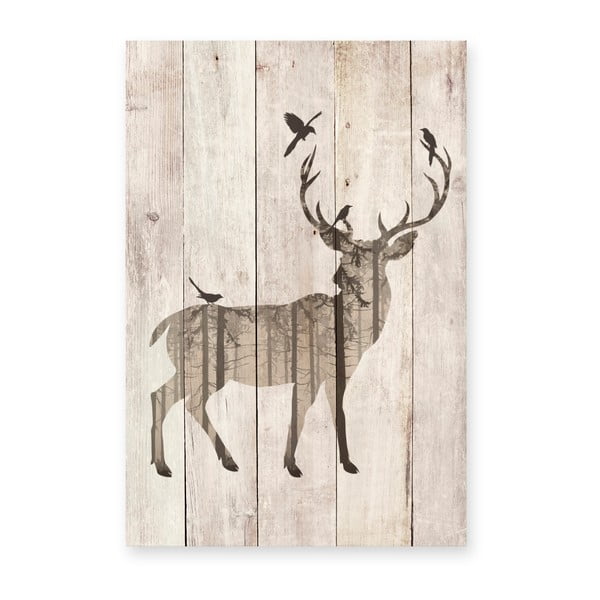 Drevená ceduľa 40x60 cm Deer – Really Nice Things