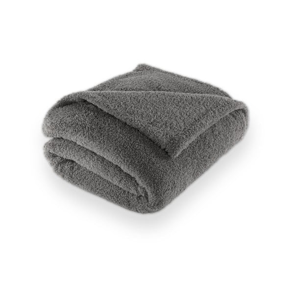 Sivá deka z mikroplyšu 150x200 cm Cocoon – Tiseco Home Studio