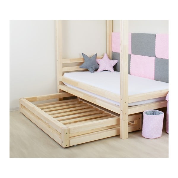 Sada lakovanej zásuvky pod posteľ a 4 predĺžených nôh Benlemi, pre posteľ 90 × 180 cm-image-2