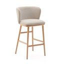 Béžová barová stolička (výška sedadla 65 cm) Ciselia – Kave Home