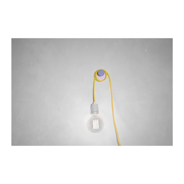 Žltý kábel pre stropné osvetlenie s objímkou Filament Style G Rose