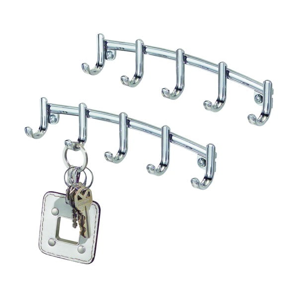 Kovový vešiak na kľúče iDesign York Lyra, 21,5 x 4,6 cm-image-2