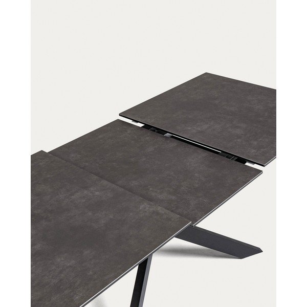 Rozkladací jedálenský stôl s prídavnou doskou s keramickou doskou 90x160 cm Atminda – Kave Home-image-4