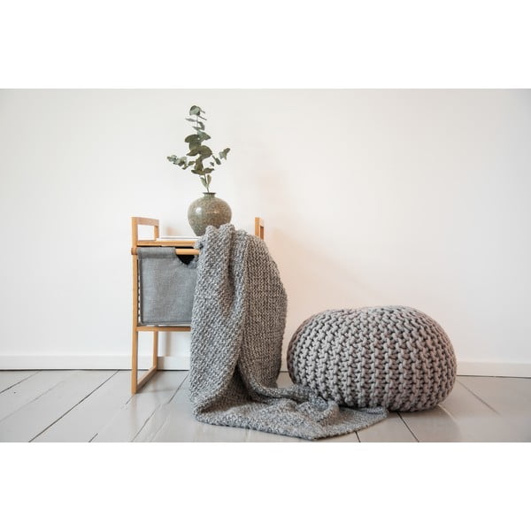 Bambusová nízka kúpeľňová skrinka v sivo-prírodnej farbe 40x56 cm Bahari - Wenko-image-3