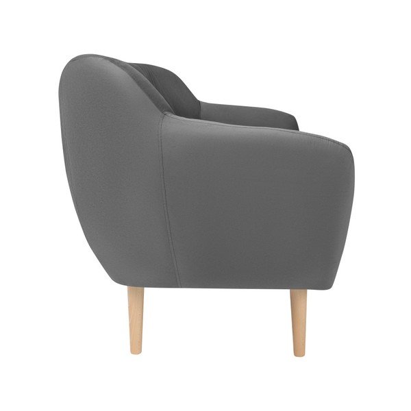 Sivá zamatová pohovka Mazzini Sofas Sardaigne, 158 cm-image-3