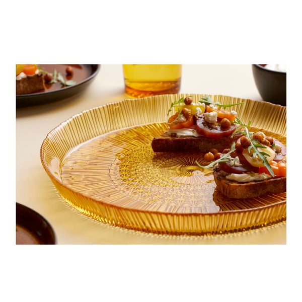 Oranžový sklenený servírovací tanier ø 30 cm Kusintha – Bitz-image-3