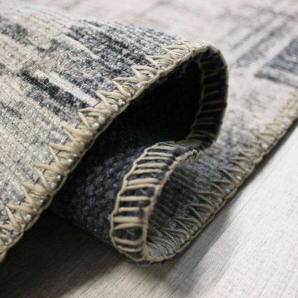 Sivý prateľný behúň 60x230 cm Silas Abstract – Flair Rugs-image-2