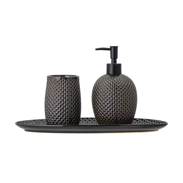 Sivá kameninová súprava doplnkov do kúpeľne Hrin – Bloomingville-image-3