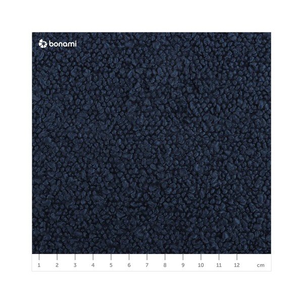 Tmavomodrý taburet z textílie bouclé Molino – Micadoni Home-image-4