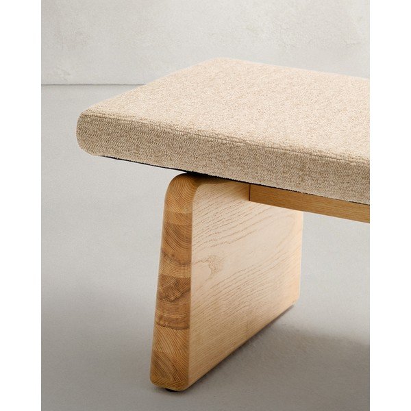 Béžová/v prírodnej farbe ženilková lavica Topaz – Kave Home-image-4