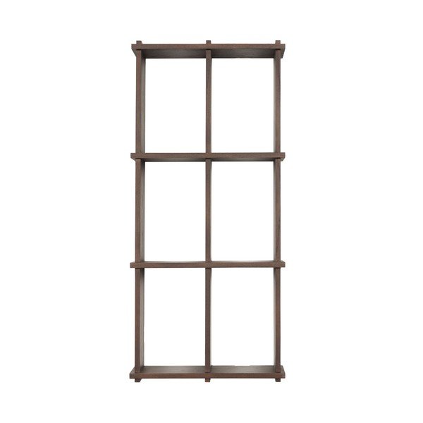 Poschodová polica z jaseňového dreva v tmavo prírodnej farbe 42,5 cm Grid – OYOY Living Design