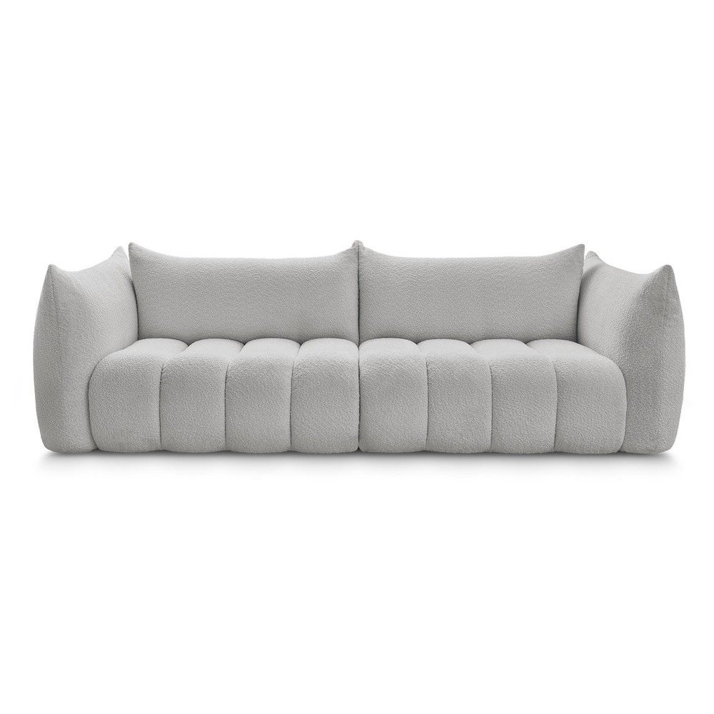 Svetlosivá pohovka z textílie buklé 286 cm Azra – Bobochic Paris