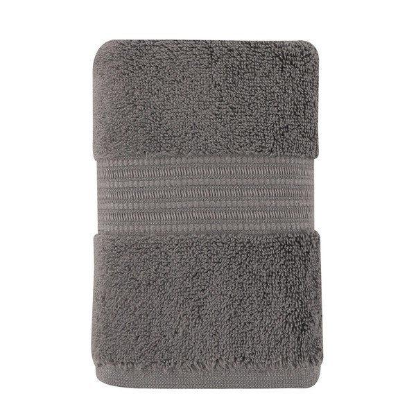 Tmavosivý bavlnený uterák 30x50 cm Chicago – Foutastic-image-3