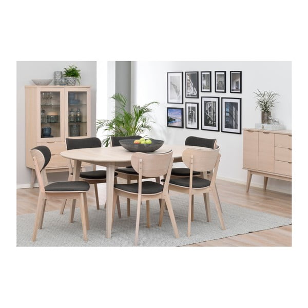 Svetlý oválny dubový rozkladací jedálenský stôl Rowico Mimi, 170 x 105 cm-image-2