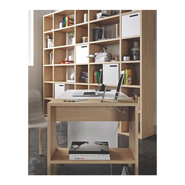 Svetlohnedá knižnica TemaHome Pombal, šírka 255 cm-image-2