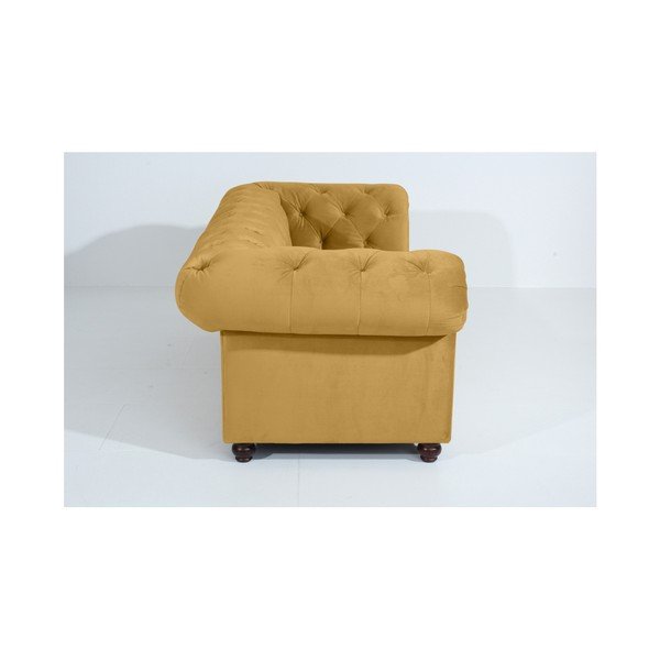 Žltá pohovka Max Winzer Orleans Velvet, 216 cm-image-4
